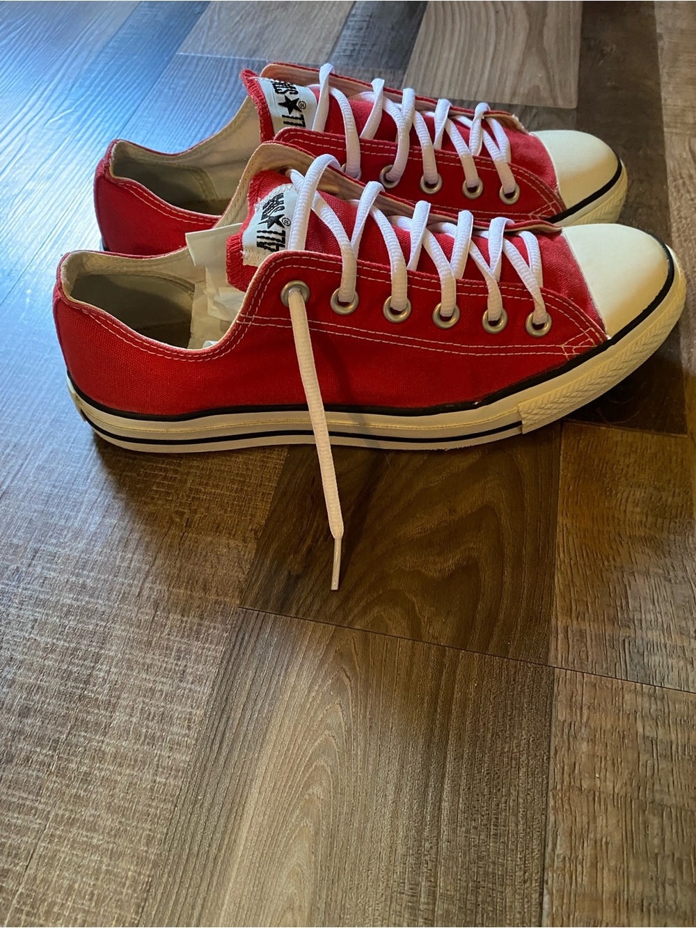 Converse Red Low-Top Canvas Sneakers - Picture 3 of 6